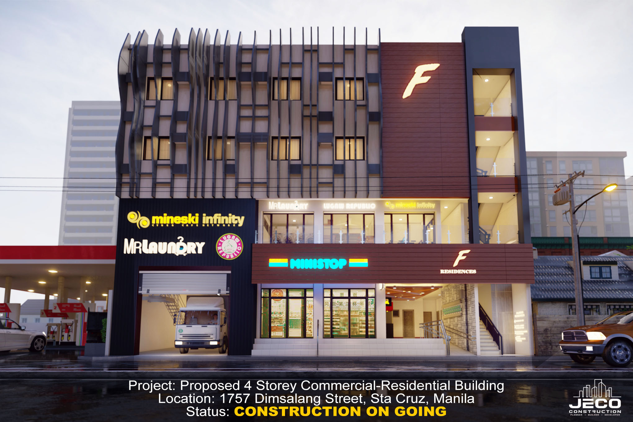 Gedung komersial terbaru dengan desain profesional